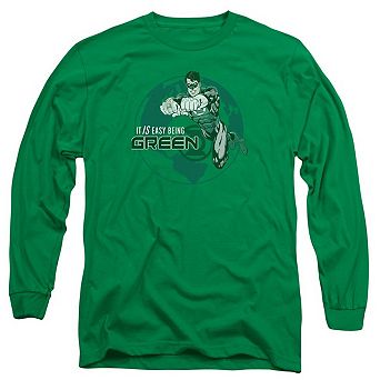 Green Lantern Easy Being Green Long Sleeve Adult T-shirt