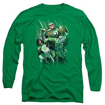 Green Lantern Power Of The Rings Long Sleeve Adult T-shirt
