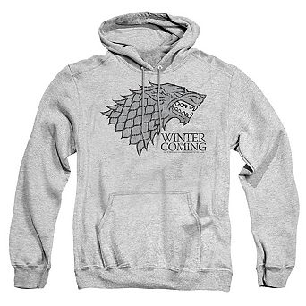 Game Of Thrones Stark Winter Is Coming On Gray Adult Pull Over Hoodie