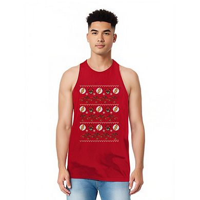 Dc The Flash Ugly Christmas Adult Tank Top