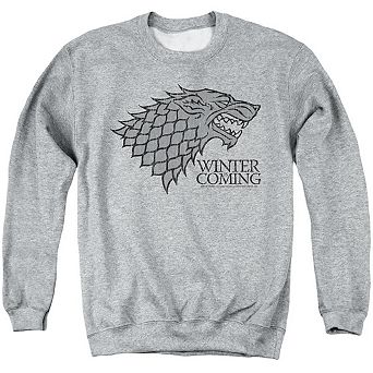 Game Of Thrones Stark Winter Is Coming On Gray Adult Crewneck Sweatshirt