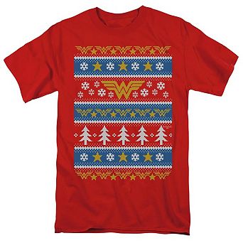 Dc Wonder Woman Christmas Short Sleeve Adult T-shirt