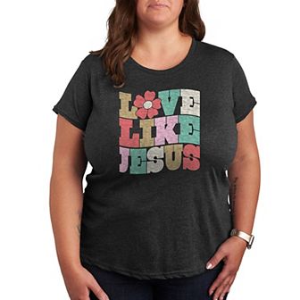 Plus Love Like Jesus Graphic Tee