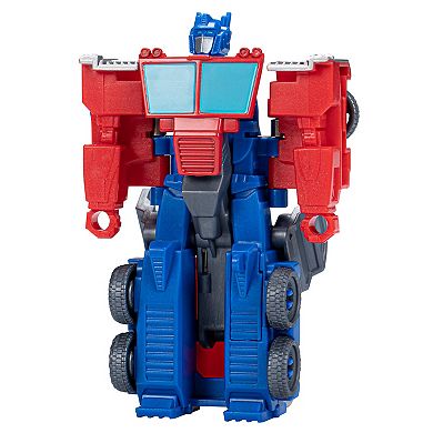 Transformers Toys EarthSpark 1-Step Flip Changer Optimus Prime Action Figure by Hasbro
