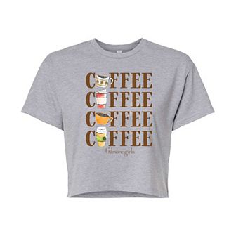 Juniors' Gilmore Girls Coffee Cropped Tee