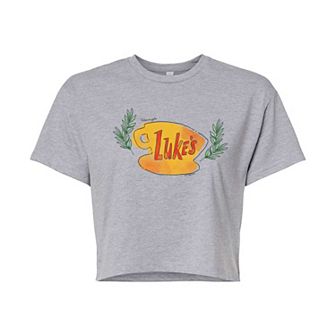 Juniors' Gilmore Girls Luke's Coffee Cropped Tee