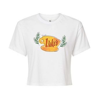 Juniors' Gilmore Girls Luke's Coffee Cropped Tee