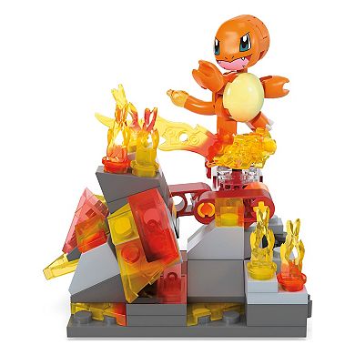 Mega Pokémon Charmander's Fire-Type Spin Building Toy Kit (81 Pieces)