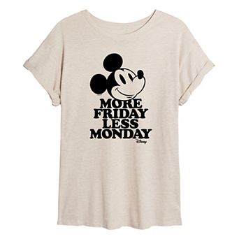 Disney's Mickey Mouse Juniors' More Friday Less Monday Oversized Tee