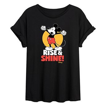 Disney's Mickey Mouse Juniors' Rise and Shine Oversized Tee