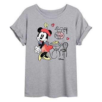 Disney's Minnie Mouse Juniors' Paris Oversized Tee