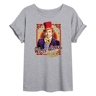 Juniors' Willy Wonka Frame Oversized Tee