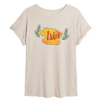 Juniors' Gilmore Girls Luke's Coffee Oversized Tee