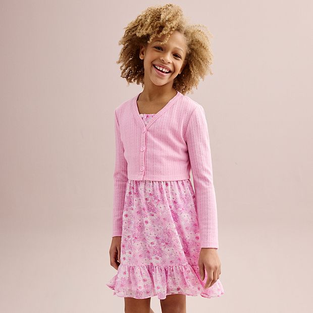 Girls 4-20 Knit Works 2-pc. Long Sleeve Cardigan With