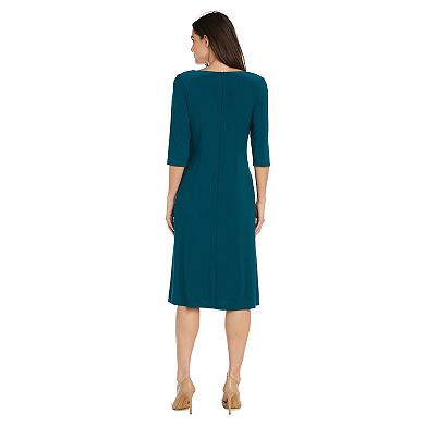 Women's R&M Richards Ruched Fit & Flare Jersey Dress