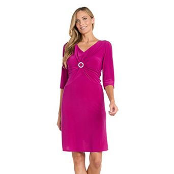 Women's R&M Richards Ruched Fit & Flare Jersey Dress