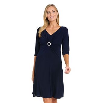 Women's R&M Richards Ruched Fit & Flare Jersey Dress
