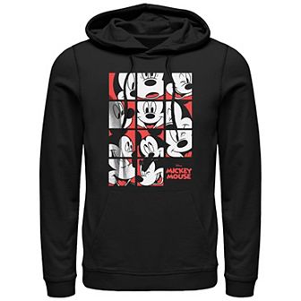 Men's Mickey Mouse Expressions Grid Graphic Hoodie