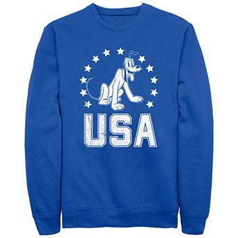 Disney's Mickey Mouse Men's Pluto USA Fleece Sweatshirt