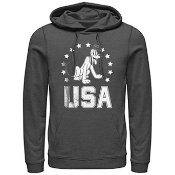 Men's Mickey Mouse Pluto USA Graphic Hoodie