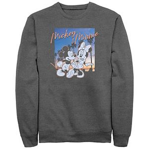 トップス kolor Mickey Mouse / Graphic Pullover Disney's Mickey Mouse Men's Cheeky Look Fleece Sweatshirt