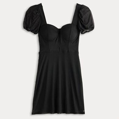 Juniors' Love, Fire Peekaboo Corset Dress