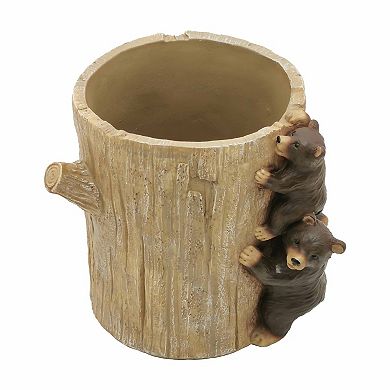 The Big One® Cabin Life Tree Stump & Bears Wastebasket