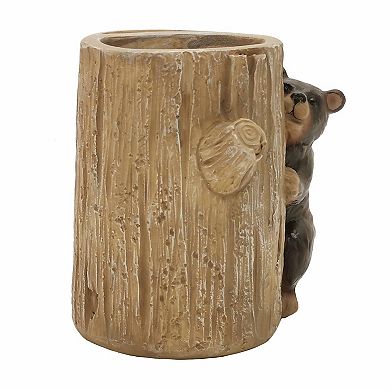 The Big One® Cabin Life Tree Stump & Bear Toothbrush Holder