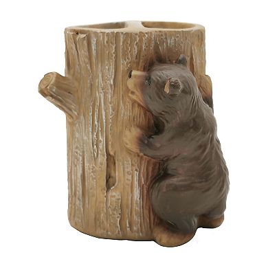The Big One® Cabin Life Tree Stump & Bear Toothbrush Holder