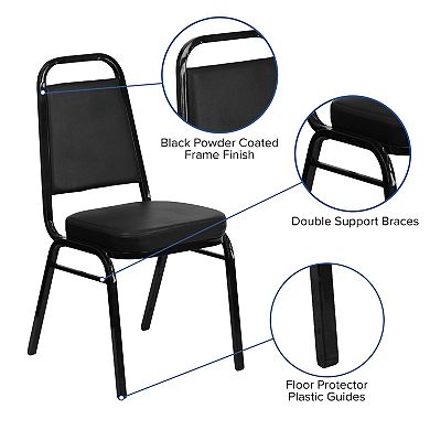 Emma and Oliver Trapezoidal Back Stacking Banquet Dining Chair - 2.5" Thick Seat