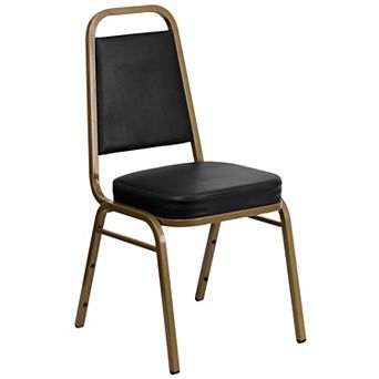 Emma and Oliver Trapezoidal Back Stacking Banquet Dining Chair - 2.5" Thick Seat