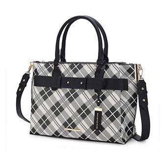 MKF Collection Vivian Plaid Pattern Women's Satchel Bag by Mia K