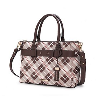 MKF Collection Vivian Plaid Pattern Women's Satchel Bag by Mia K