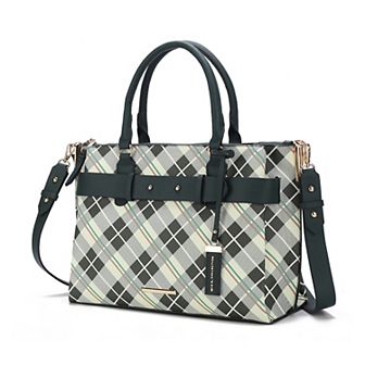 MKF Collection Vivian Plaid Pattern Women's Satchel Bag by Mia K