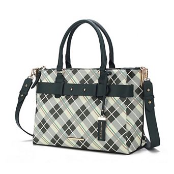 MKF Collection Vivian Plaid Pattern Women's Satchel Bag by Mia K