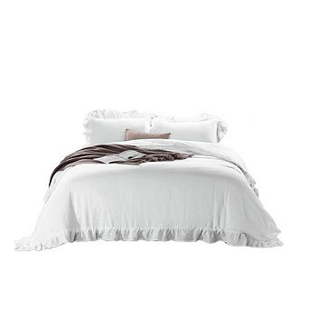 Stone Washed French Linen Duvet Cover Set 3 pc