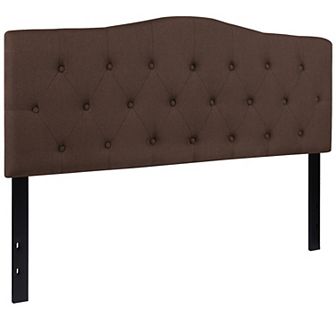 Emma and Oliver Arched Button Tufted Upholstered Headboard