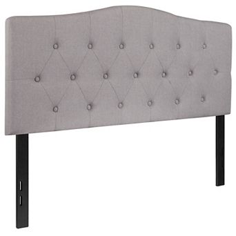 Emma and Oliver Arched Button Tufted Upholstered Headboard