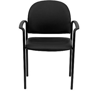 Emma and Oliver Comfort Stackable Steel Side Reception Chair with Arms