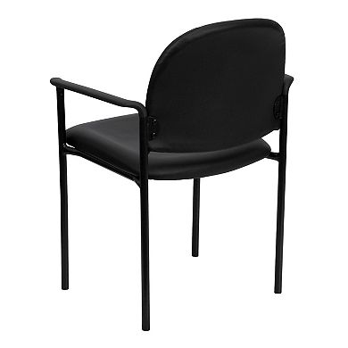 Emma and Oliver Comfort Stackable Steel Side Reception Chair with Arms