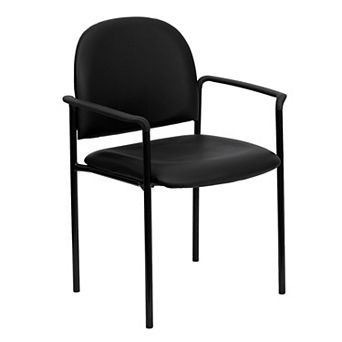 Emma and Oliver Comfort Stackable Steel Side Reception Chair with Arms