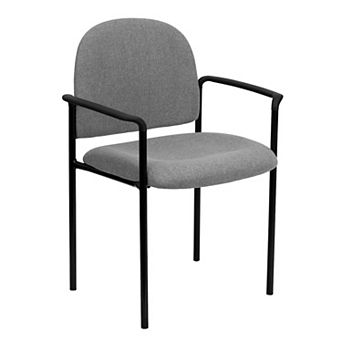 Emma and Oliver Comfort Stackable Steel Side Reception Chair with Arms