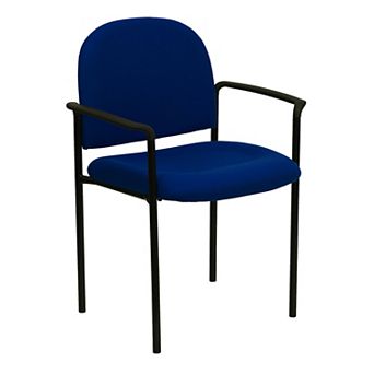 Emma and Oliver Comfort Stackable Steel Side Reception Chair with Arms