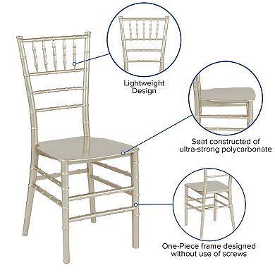 Emma and Oliver Resin Stacking Dining Chiavari Chair