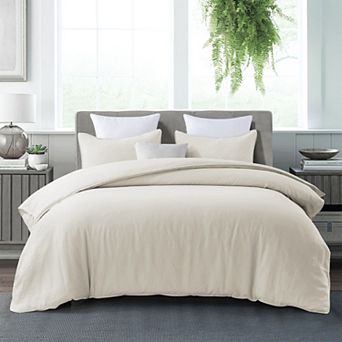 Stone Washed French Linen Duvet Cover Set 3 pc
