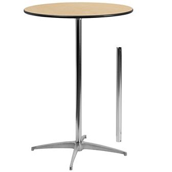 Emma and Oliver Wood Cocktail Dining and Event Table with 30" and 42" Columns