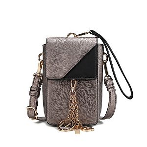 MKF Collection Small Crossbody Phone Bag For Women – Adjustable Strap, Turn Lock, Fits IPhone Plus & Samsung