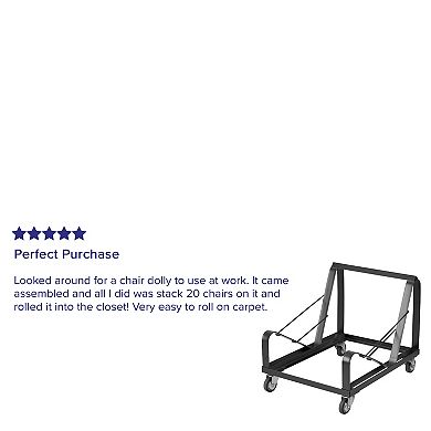 Emma and Oliver Steel Sled Base Stack Chair Dolly
