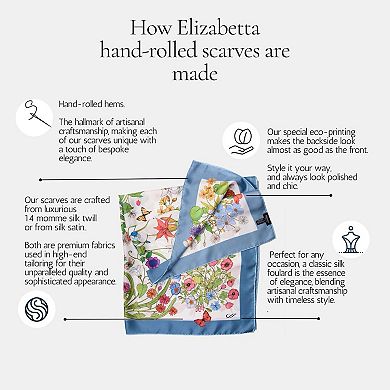 Flora - Hand Rolled Silk Foulard For Women
