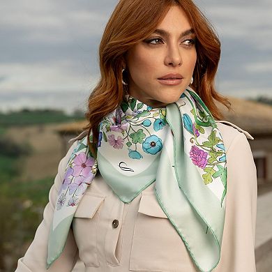 Flora - Hand Rolled Silk Foulard For Women